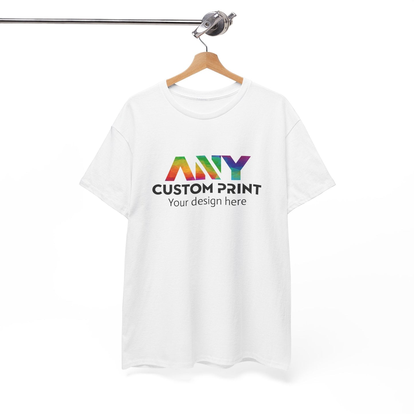 T-Shirts UniSex Front DTF Print White Economy 100% Cotton