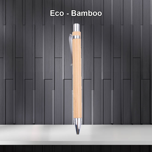 Bolígrafos ecológicos de bambú grabados con láser